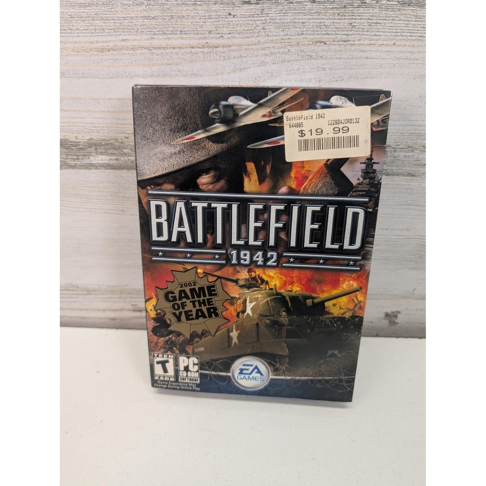 Battlefield 1942 PC Game EA NTSC-U/C 2002 Disc Manual Multiplayer War‎ Shooter